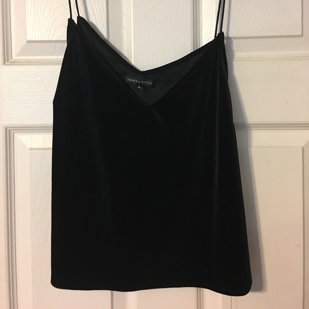 Black velvet tanktop